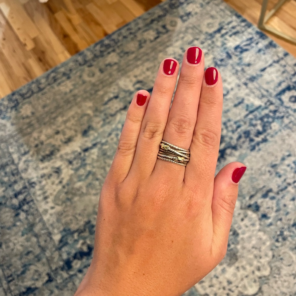 David Yurman double x crossover ring